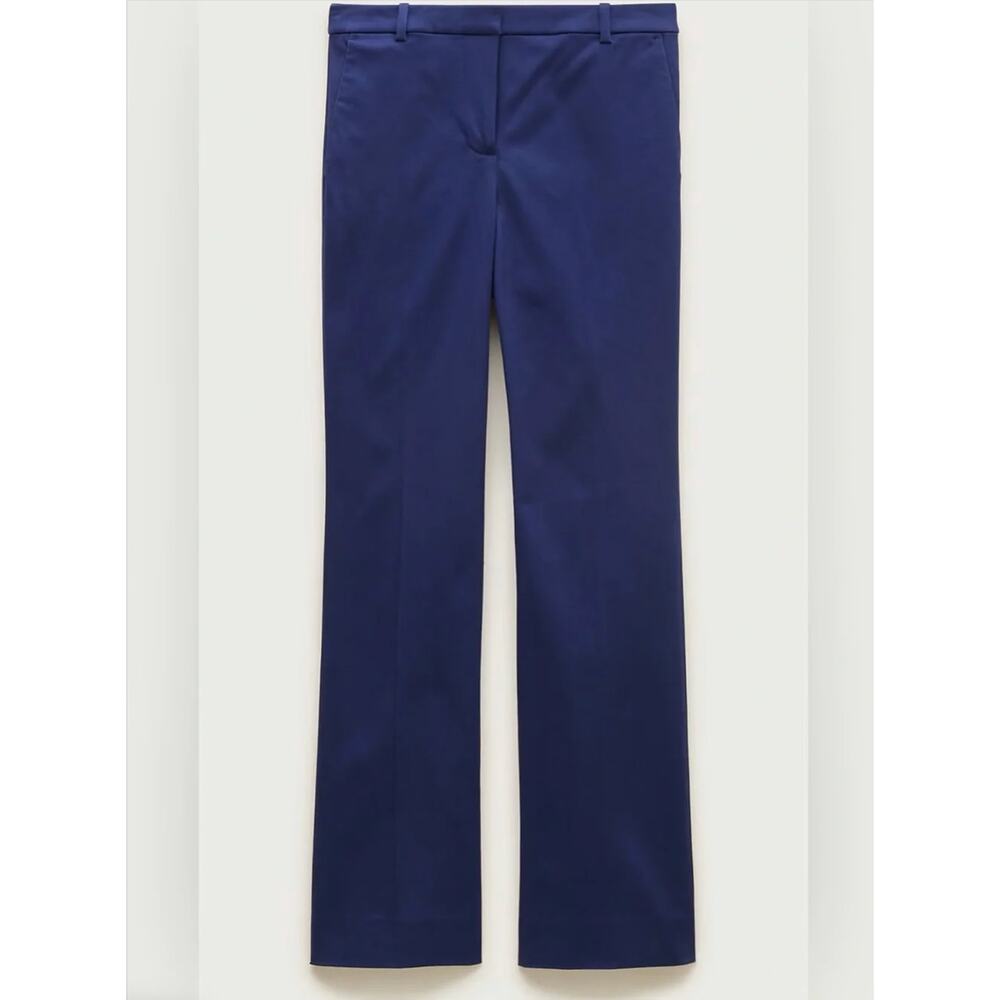 J Crew Kaya Pants 8 Navy Blue Sateen NWT CS275 Trousers Ankle Career Academia - Picture 4 of 6